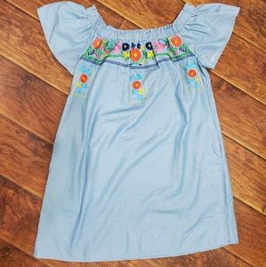 NWOT boutique off the shoulder dress L